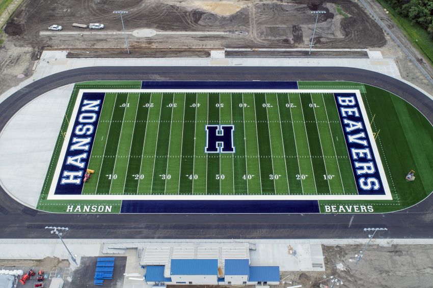 Hanson's $4.1 million football, track and field project nears completion